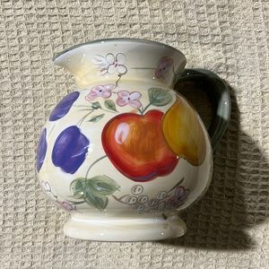 Pitcher with fruit and flowers!
